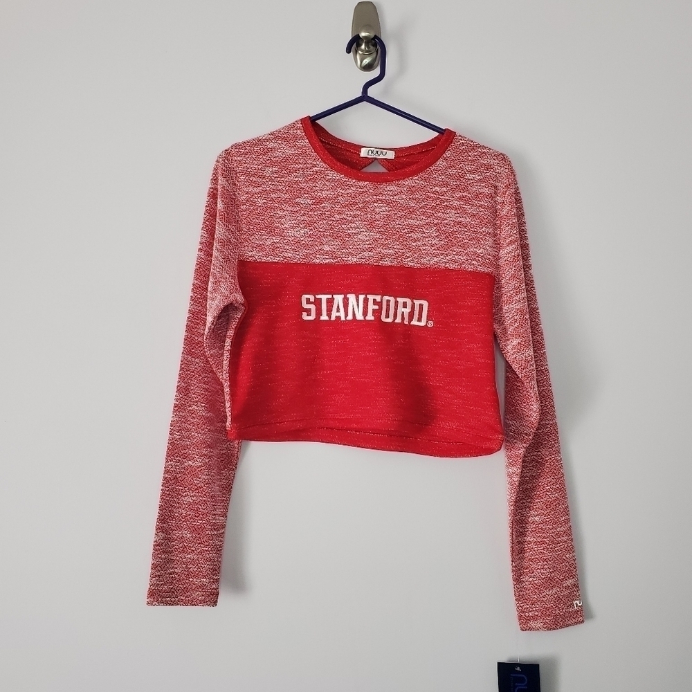 Stanford University Crop Top Long Sleeves Med NUYU - Picture 3 of 10